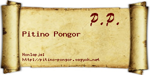 Pitino Pongor névjegykártya